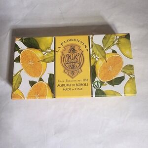 New La Florentina Agrumi Di Boboli Citrus Soap 2 Bars 4oz‎ each